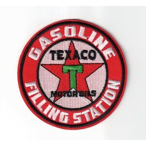 Texaco Vintage Gas Station Motor Racing Oil 3in Embroidered Iron-on Patch